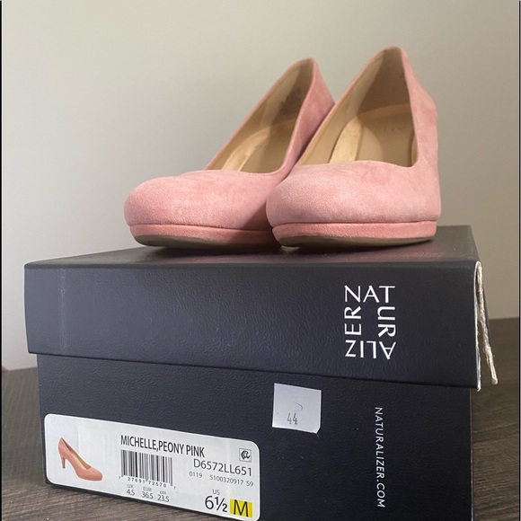 Naturalizer Michelle Peony Pink Suede Classic High Heels Platform Pump 6.5M - Picture 11 of 12